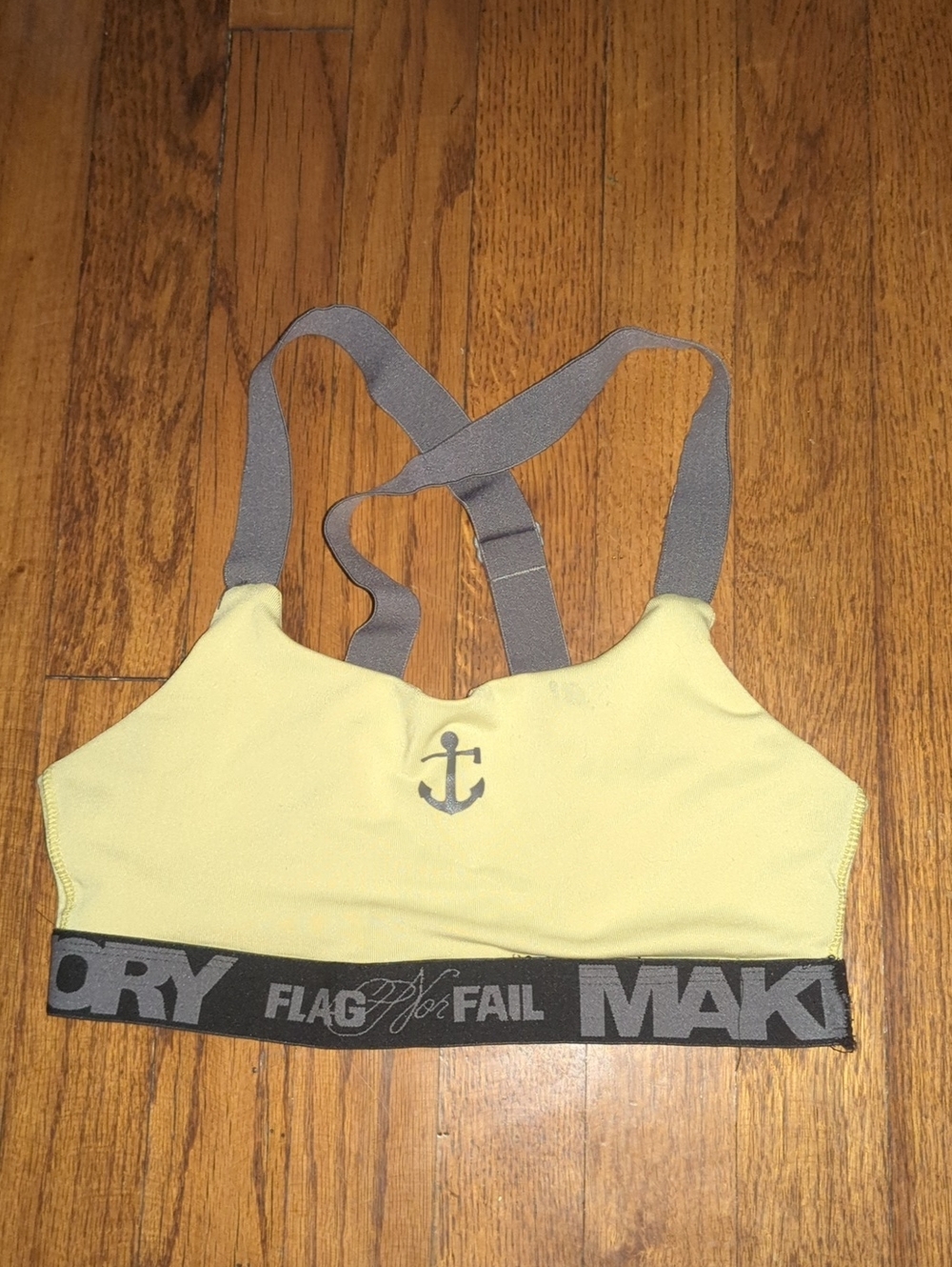 OLD SCHOOL flag nor fail yellow bra